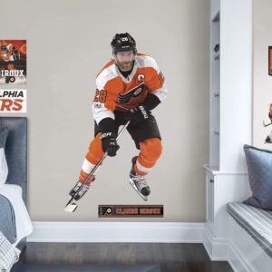 Claude Giroux for Philadelphia Flyers - Officially Licensed NHL Removable Wall Decal Life-Size Athlete + 8 Decals (44"W x 77"H)