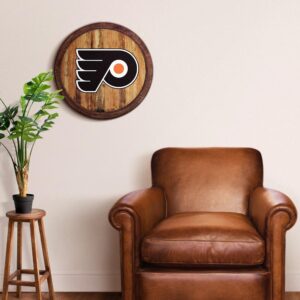 Philadelphia Flyers: Officially Licensed NHL "Faux" Barrel Top Sign 20.25x20.25 by Fathead | Wood
