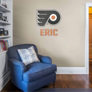Philadelphia Flyers: Stacked Personalized Name - Officially Licensed NHL Transfer Decal in Orange (39.5"W x 52"H) by Fathead | V