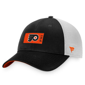 Men's Fanatics Branded Black/White Philadelphia Flyers Authentic Pro Rink Trucker Snapback Hat