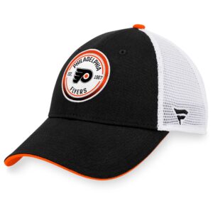 Men's Fanatics Branded Black/White Philadelphia Flyers Iconic Gradient Trucker Snapback Hat