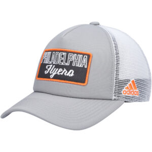 Men's adidas Gray/White Philadelphia Flyers Locker Room Foam Trucker Snapback Hat