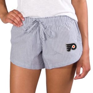 Women's Concepts Sport Gray/White Philadelphia Flyers Tradition Woven Shorts