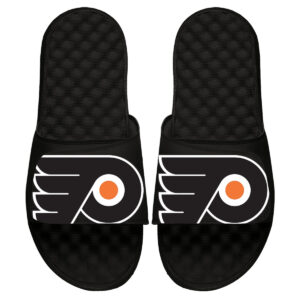 Youth ISlide Black Philadelphia Flyers Blown Up Logo Slide Sandals