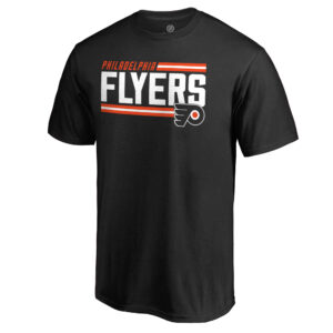 Men's Fanatics Branded Black Philadelphia Flyers Iconic Collection On Side Stripe T-Shirt
