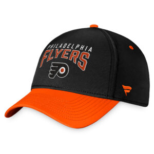 Men's Fanatics Branded Black/Orange Philadelphia Flyers Fundamental 2-Tone Flex Hat