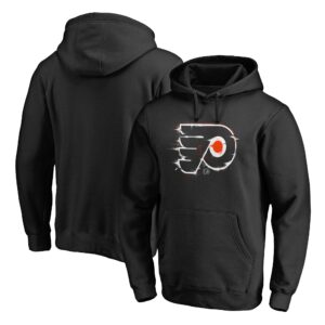 Men's Fanatics Branded Black Philadelphia Flyers Splatter Logo Pullover Hoodie