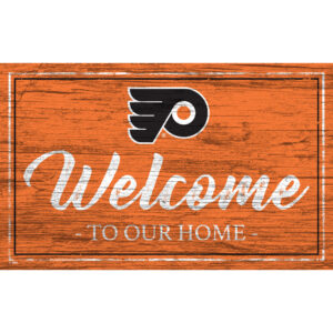 Philadelphia Flyers 11" x 19" Personalized Team Color Welcome Sign